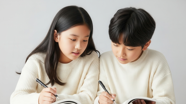 학습중인 고학년 남아