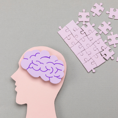 뇌를 퍼즐로 비유한 일러스트